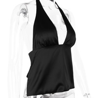 Sexy deep V halter neck backless vest for women - Thumbnail 2