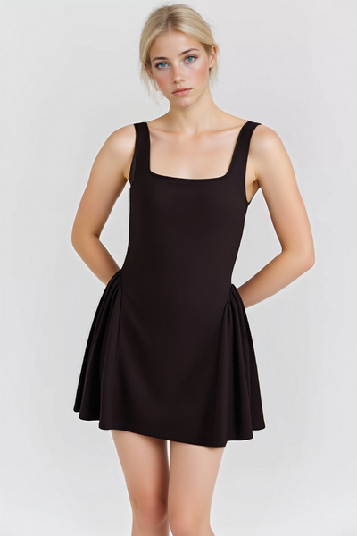 Sexy drawstring waist halter dress with suspenders and small dress with tutu skirt