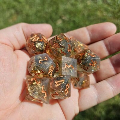 Lichen hard-edged dice set - Thumbnail 3