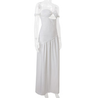 Fashionable and elegant one-shoulder sexy holiday style slim dress - Thumbnail 5