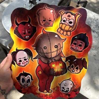 Sam trick r treat woodcut (all sizes)