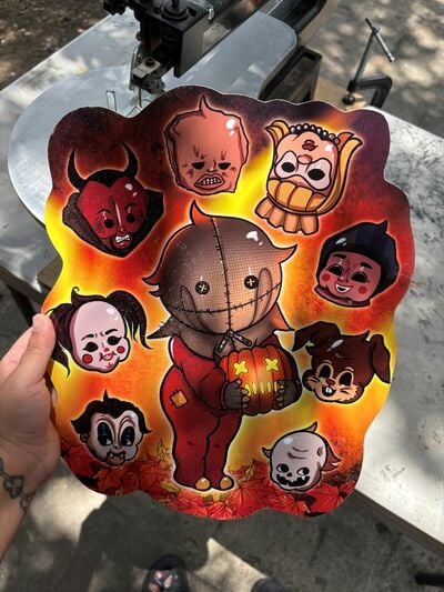 Sam Trick R Treat Woodcut (All Sizes)