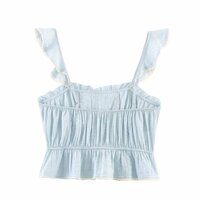 Pastoral style girl sweet casual small fresh layered decorative embroidery suspenders - Thumbnail 2