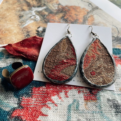 “Woven Together” earrings & ring set no.02