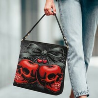 ​Dark Romance Cherry Skull Leather Crossbody Bag | Free Ship - Thumbnail 1