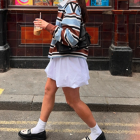 Free Shipping-STRIPED POLO SWEATSHIRT - Thumbnail 4