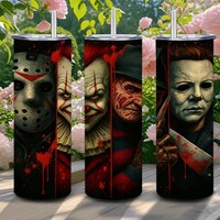 Classic Horror Movie Slashers Halloween Tumbler Collection Set | Free Ship - Thumbnail 2