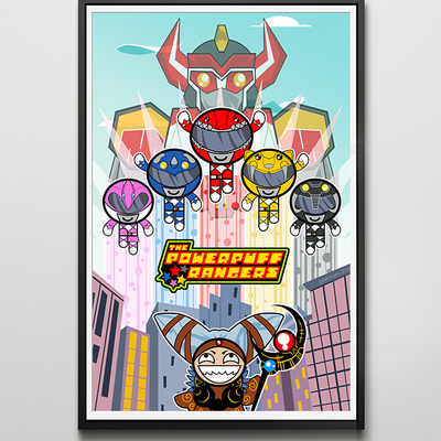Powerpuff girls x power rangers print