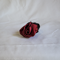 Red and Black Satin Hair Tie - Thumbnail 1