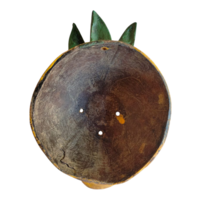Coconut mask. Collectibles. Home decoration. Wall decoration. Interior decoration. Mexican mask. Mexican craft. Mexican Folk Art. - Thumbnail 3
