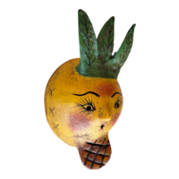 Coconut mask. Collectibles. Home decoration. Wall decoration. Interior decoration. Mexican mask. Mexican craft. Mexican Folk Art. - Thumbnail 5