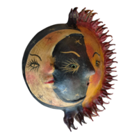 Coconut mask. Collectibles. Home decoration. Wall decoration. Interior decoration. Mexican mask. Mexican craft. Mexican Folk Art. - Thumbnail 1