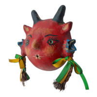 Coconut mask. Collectibles. Home decoration. Wall decoration. Interior decoration. Mexican mask. Mexican craft. Mexican Folk Art. - Thumbnail 3