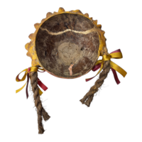Coconut mask. Collectibles. Home decoration. Wall decoration. Interior decoration. Mexican mask. Mexican craft. Mexican Folk Art. - Thumbnail 3