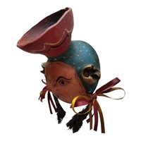 Coconut mask. Collectibles. Home decoration. Wall decoration. Interior decoration. Mexican mask. Mexican craft. Mexican Folk Art. - Thumbnail 1