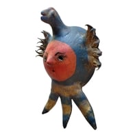 Coconut mask. Collectibles. Home decoration. Wall decoration. Interior decoration. Mexican mask. Mexican craft. Mexican Folk Art. - Thumbnail 2