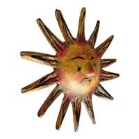 Coconut mask. Collectibles. Home decoration. Wall decoration. Interior decoration. Mexican mask. Mexican craft. Mexican Folk Art. - Thumbnail 1