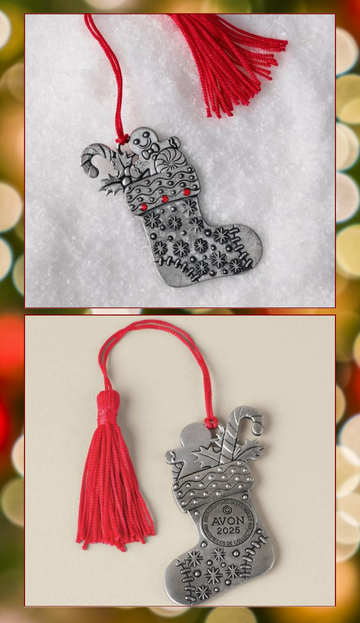 Jolly Stocking Pewter Ornament
