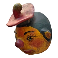 Coconut mask. Collectibles. Home decoration. Wall decoration. Interior decoration. Mexican mask. Mexican craft. Mexican Folk Art. - Thumbnail 2