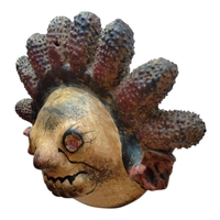 Coconut mask. Collectibles. Home decoration. Wall decoration. Interior decoration. Mexican mask. Mexican craft. Mexican Folk Art. - Thumbnail 2