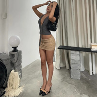 Sexy Slim Fit V-neck Casual Top - Thumbnail 1