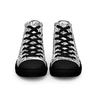 Space friends Mens high top canvas shoes - Thumbnail 4