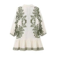 Fashion Print Resort Mini Dress - Thumbnail 1