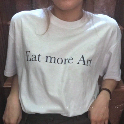 Free shipping-eat more art tee