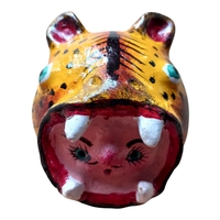 Vibrant Coconut mask. Collectibles. Home decoration. Wall decoration. Interior decoration. Mexican mask. Mexican craft. Mexican Folk Art. - Thumbnail 1