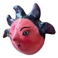 Vibrant Coconut mask. Collectibles. Home decoration. Wall decoration. Interior decoration. Mexican mask. Mexican craft. Mexican Folk Art. - Thumbnail 2