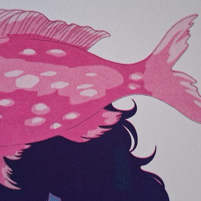 "underwater" (a4 riso print)