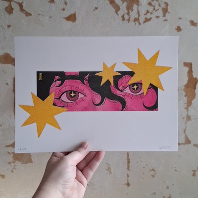 "stargaze" (a4 riso print)