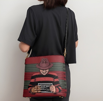 Nightmare on Elm Street Mugshot Leather Bucket Bag - Free Ship. JTPRT