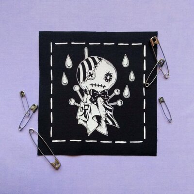 New! voodoo teru teru bozu japanese kawaii punk patches