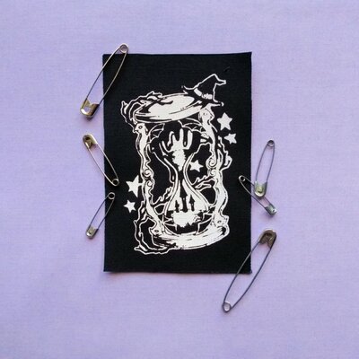 Wizard of oz hourglass goth punk patch