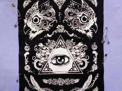 Illuminati Eye of Providence & Owls Goth Punk Sew-on Back Patches