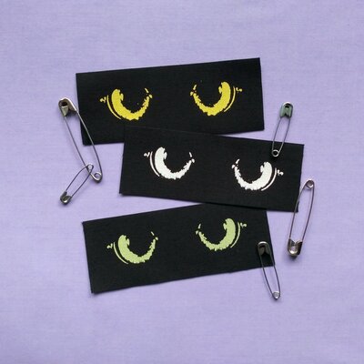 Cat eyes goth punk patch