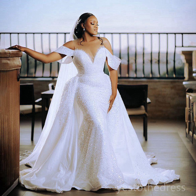 Mermaid Wedding Dresses Bridal Gowns with Detachable Train