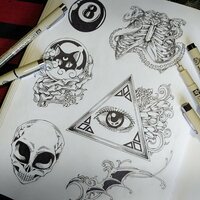 Illuminati Eye of Providence Goth Sew-on Patches - Thumbnail 3