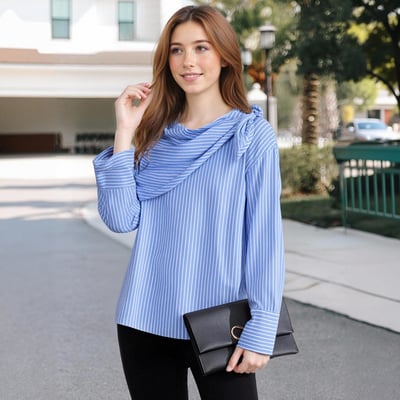 Long fashionable loose casual niche shirt top