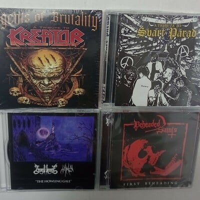 Tribute kreator, tribute svart parad,  ancient death - haxen, beheaded saints cds