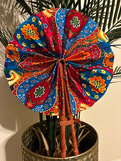 Small Ankara Printed Fan