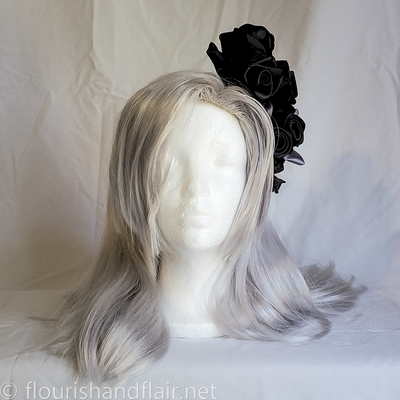 Black rose headband
