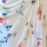Sexy Mermaid Straps Chiffon Floral Evening Gowns Long Prom Dresses - Thumbnail 7