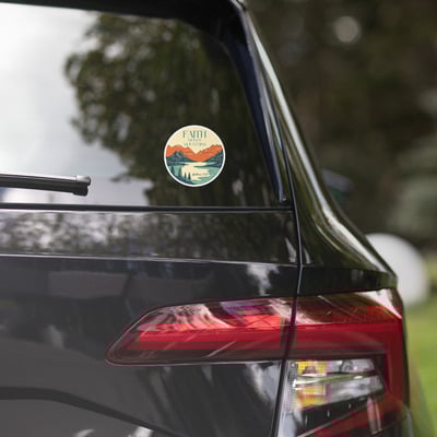 Faith moves mountains bubble-free stickers