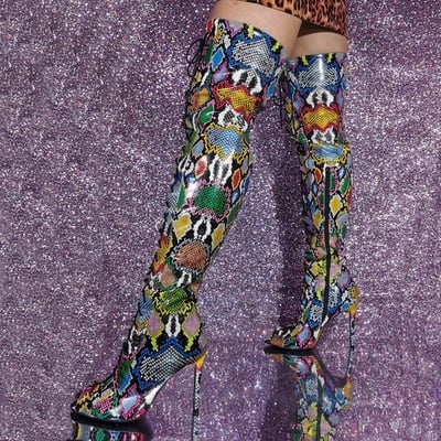 Steve madden vanquish faux leather over-the-knee thigh-high boots