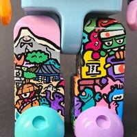 Custom Bearbrick 400% by Swaggerassic "Tattooed Oni” - Thumbnail 5