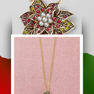 Timeless poinsettia necklace - final sale - Thumbnail 3