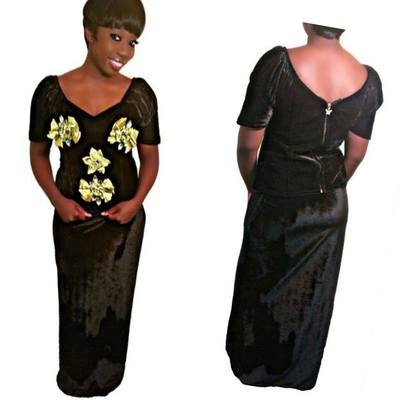 Hadia velour skirt set