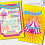 Circus or Carnival Birthday Invitation for Girls-3